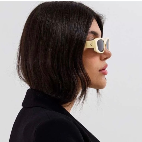 NEW CL40245U 39A CELINE YELLOW GREY SQUARE WOMEN CELINE SUNGLASSES - Picture 4 of 11